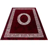 Muratap Plus vloerkleed laagpolig tapijt woonkamer rood / wit- 120x170 cm