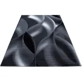 Muratap Plus vloerkleed laagpolig tapijt woonkamer grijs / zwart- 80x150 cm