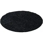 Muratap Basic rond shaggy vloerkleed antraciet hoogpolig- 120 cm rond