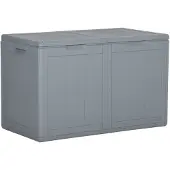 vidaXL Tuinbox 180 L PP houtlook grijs