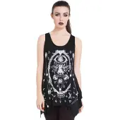 Jawbreaker - Gothic Top - Vitriol Skull Mesh - S tot 3XL - voor Vrouwen - zwart | Maat M