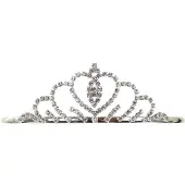 Cybershop Strass diadeem Elizabeth (zilver)