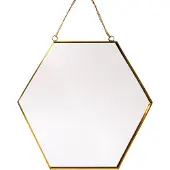 QUVIO Spiegel - 0,3 x 24 x 21 cm - Incl. ketting