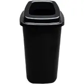 Plafor Prullenbak 28L, gemakkelijk afval recyclen – afval scheiden, afvalbakken, vuilnisbak, rood - black / 28L|Maat: