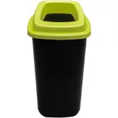 Plafor Prullenbak 28L, gemakkelijk afval recyclen – afval scheiden, afvalbakken, vuilnisbak, rood - green / 28L|Maat: