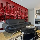 Artgeist Fotobehang – Behangpapier - Fotobehang XXL - Red-hot NYC 550x270 -