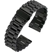 SmartphoneClip Horlogeband - Metaal Schakel - 20mm - zwart - Horlogebandjes