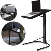 QUVIO Bijzettafel laptop - Hoogte verstelbaar - Zwart