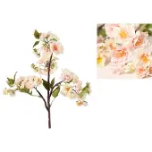 Benza Prunus kunstbloemen kunsttak - wit-roze - 80 cm