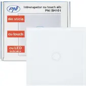 Pni Sh101 Touchglas, aanraakschakelaar, wit. Wit, one size