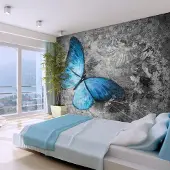 Artgeist Fotobehang - Blue butterfly