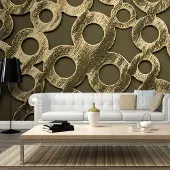 Artgeist Fotobehang – Behangpapier - Fotobehang XXL - Ringen gemaakt van oude brons 550x270 -