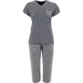 Pastunette NOOS Pyjamaset - Grijs/Wit - Maat XS