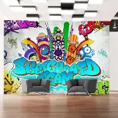 Artgeist Fotobehang – Behangpapier - Fotobehang - Skateboard team 150x105 -