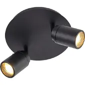 QAZQA Moderne badkamer spot zwart 2-lichts IP44 - Ducha