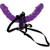 Fetish Fantasy Pipedream voorbinddildo Double Delight Strap On paars - 6 inch