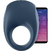 Satisfyer Strong One - App-gestuurde vibrerende penisring voor mannen (blauw)