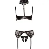 Erotic Treasure BH Set van Kant materiaal met halsband