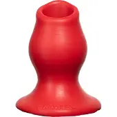 Vuxen Pig Hole Tunnel Plug Small - Rood