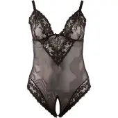 Cottelli Plus Size - body - kant - zwart
