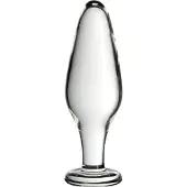 Icicles No. 26 - kegelvormige, glazen buttplug (transparant)