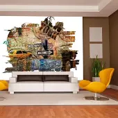 Artgeist Fotobehang – Behangpapier - Fotobehang - New York collage 200x154 -