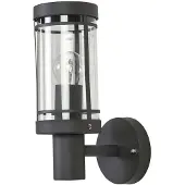 LINDBY Wandlamp buiten Djori, alu / grijs / zink, Roestvrij staal, Modern