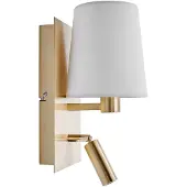 LINDBY Wandlampe , Aiden, Goud / Messing, Woonkamer, Stof, Modern