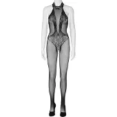 Erotic Treasure Kanten Catsuit Met Halternek - One Size