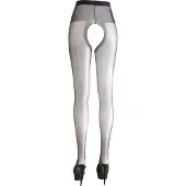 Cottelli – Open Kruis Panty met Versterkte Taille Band voor een Sensuele Uitdaging – Maat M – Zwart