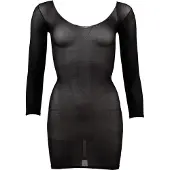 NO:XQSE - lange mouwen, doorzichtige, zwarte catsuit (S-L)
