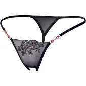 Cottelli collection Sexy String Met Strass Steentjes En Open Kruisje