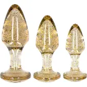 Ouch! Ouch Gladde Acryl Buttplug set - Zilver