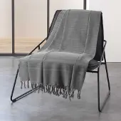 B-home-interieur.be Wicotex - Plaid - Dekens - Lilia - Afmeting 180x220 cm grijs - Zomer plaid