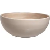 Cosy & Trendy 1x stuks salade schaal/kom rond Turbolino beige/bruin 25 cm - Saladeschalen