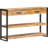 vidaXL Dressoir 120x30x75 cm massief ruw mangohout