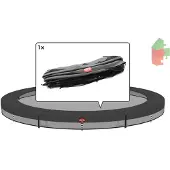 Berg Trampoline Rand Favorit inground 330 cm Grijs