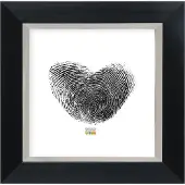 Deknudt Frames fotolijst S41NH2 - zwart met zilverbies - 30x30 cm