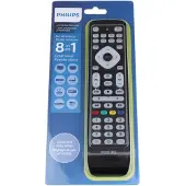 Philips Perfect vervangings-universele afstandsbediening SRP2018/10, geschikt voor DVD/Blu-ray, DVR, satellietontvanger, TV, videorecorder, met infraroodtechnologie, knoppen, zwart