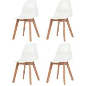 vidaXL Eetkamerstoelen wit 4 st online kopen