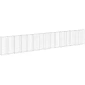 vidaXL Schanskorfmuur met deksels 900x30x150 cm gegalvaniseerd staal