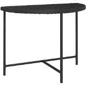 vidaXL Tuintafel 100x50x75 cm poly rattan zwart