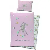 Carbotex Disney Bambi BABY Dekbedovertrek, Welcome - 90 x 120 cm - Katoen