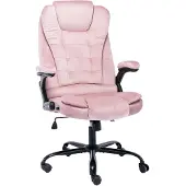 vidaXL Kantoorstoel fluweel roze