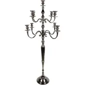 Baroque - Kandelaar - Kandelaar 9-Arms 182 cm - Zilver - Aluminium - 182x80x80 - Aluminium