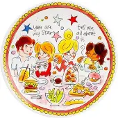 Blond Amsterdam EB: PLATE 22 CM DARK PINK