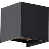 QAZQA Buiten wandlamp zwart incl. LED 2-lichts IP54 - Edwin