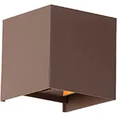 QAZQA Buiten wandlamp roestbruin incl. LED 2-lichts IP54 - Edwin