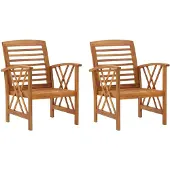 vidaXL Tuinstoelen 2 st massief acaciahout