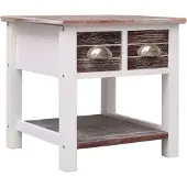 vidaXL Bijzettafel 40x40x40 cm paulowniahout bruin
